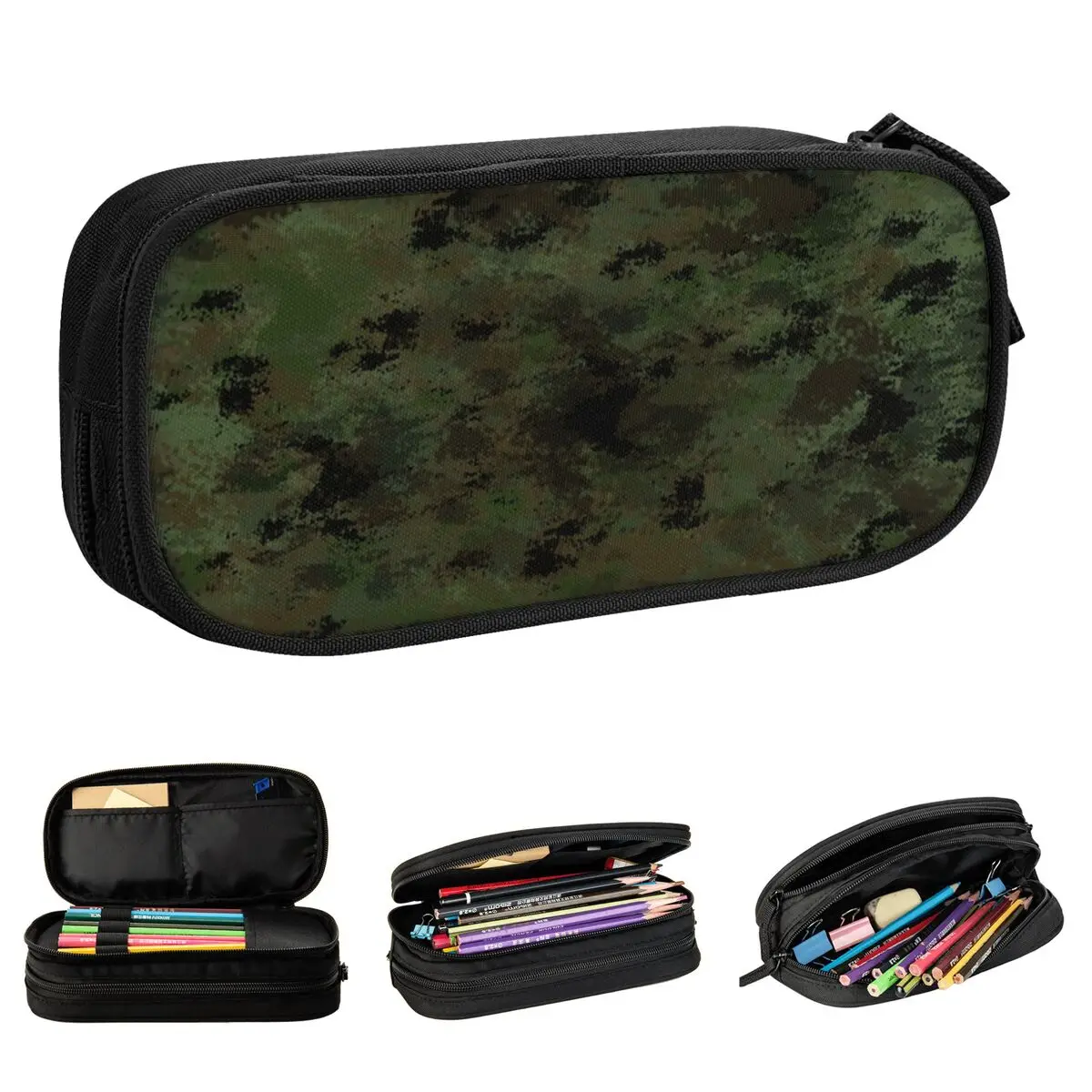 Camo Camouflage Pencil Case Military Pen Holder Bag Girls Boys Large Storage School Supplies Zipper Pencil Pouch