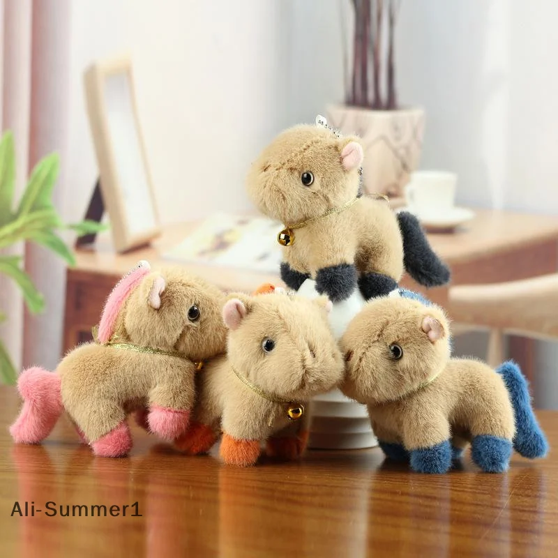 

【E】Симпатичная лошадь, плюшевая подвеска, женская сумка Kawaii, аксессуары, автомобильный брелок для ключей, подвеска, подарочные аксессуары