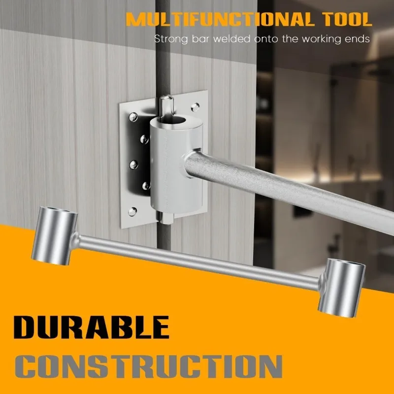 Doppelseitiges Scharnier-Einstellwerkzeug Reparaturschlüssel für Türen Schränke Möbel Haushalt mit Rundbolzen langlebige praktische Handwerkzeuge ideal für Zuhause Werkstatt zeitsparend multifunktional und robust – Detail 2