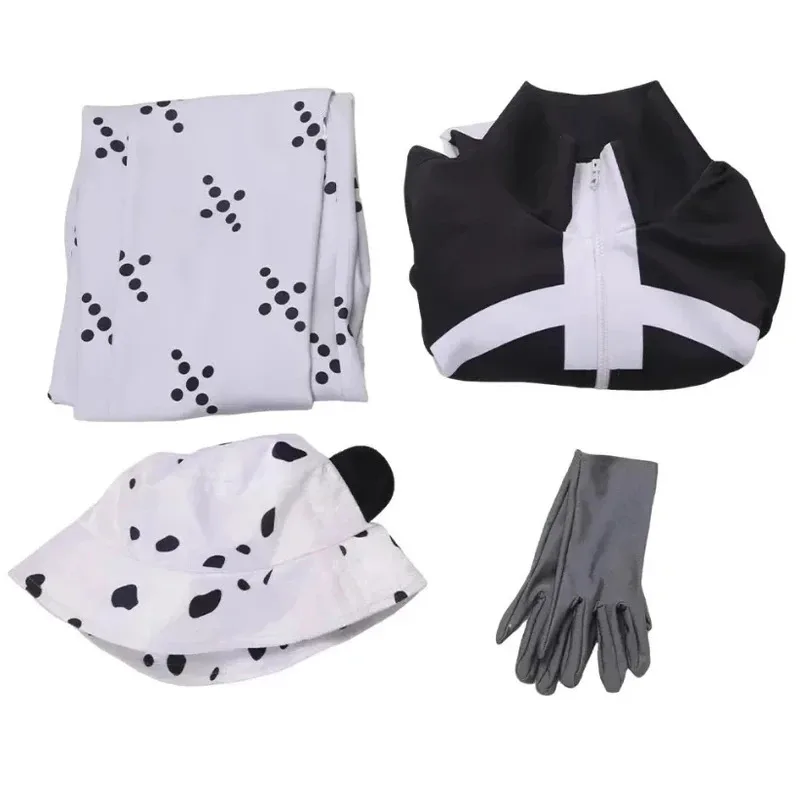 2025 22 Bartholomew Kuma Coslay زي الزي الأسود مع مخلب قبعة بانت بيضاء كرنفال هالوين يتوهم الدب الطاغية مجموعة ل