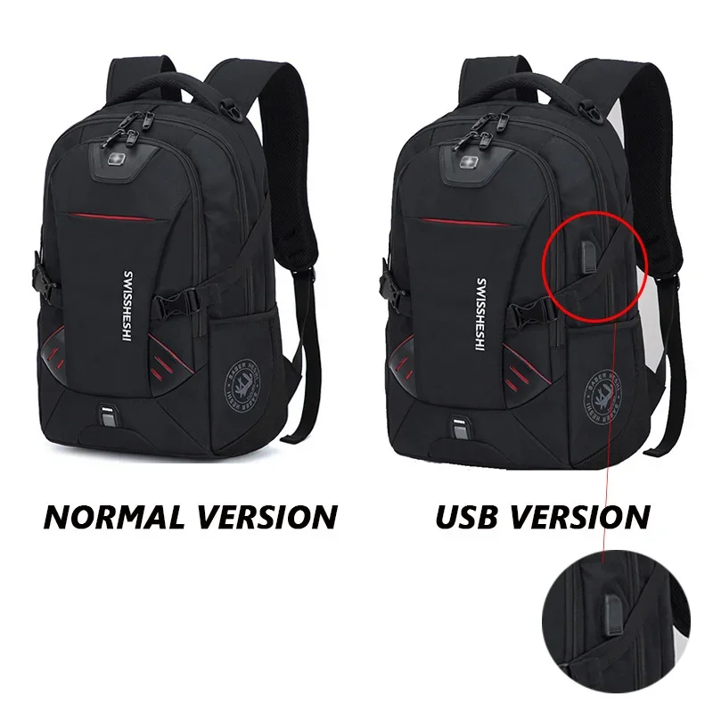 Men's Backpacks Anti-Theft Waterproof Multifunctional 17-Inch Laptop Bag with USB Charging for Business Travel Students