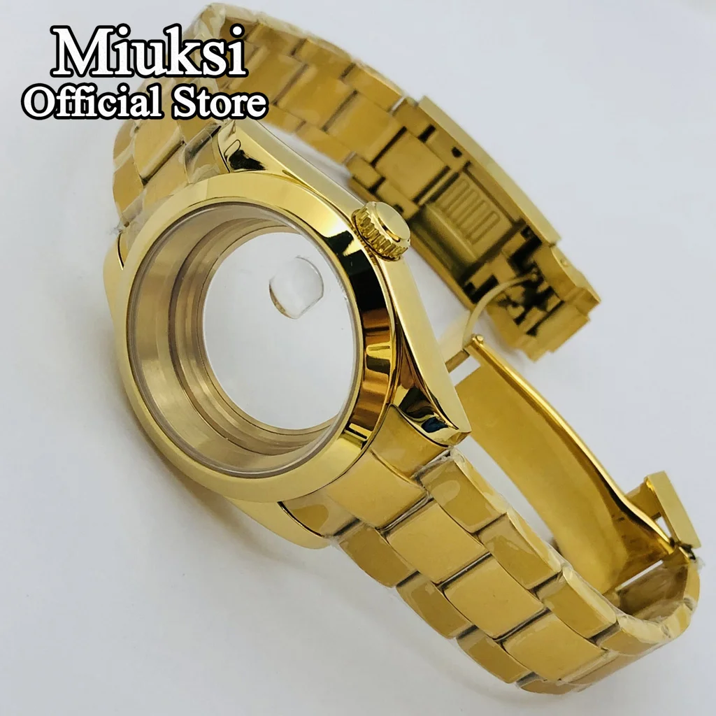 Miuksi 36mm/40mm watch case sapphire glass fit NH35 NH36 NH34 ETA2824 2836 Miyota8205 8215 PT5000 Mingzhu DG2813 3804 movement