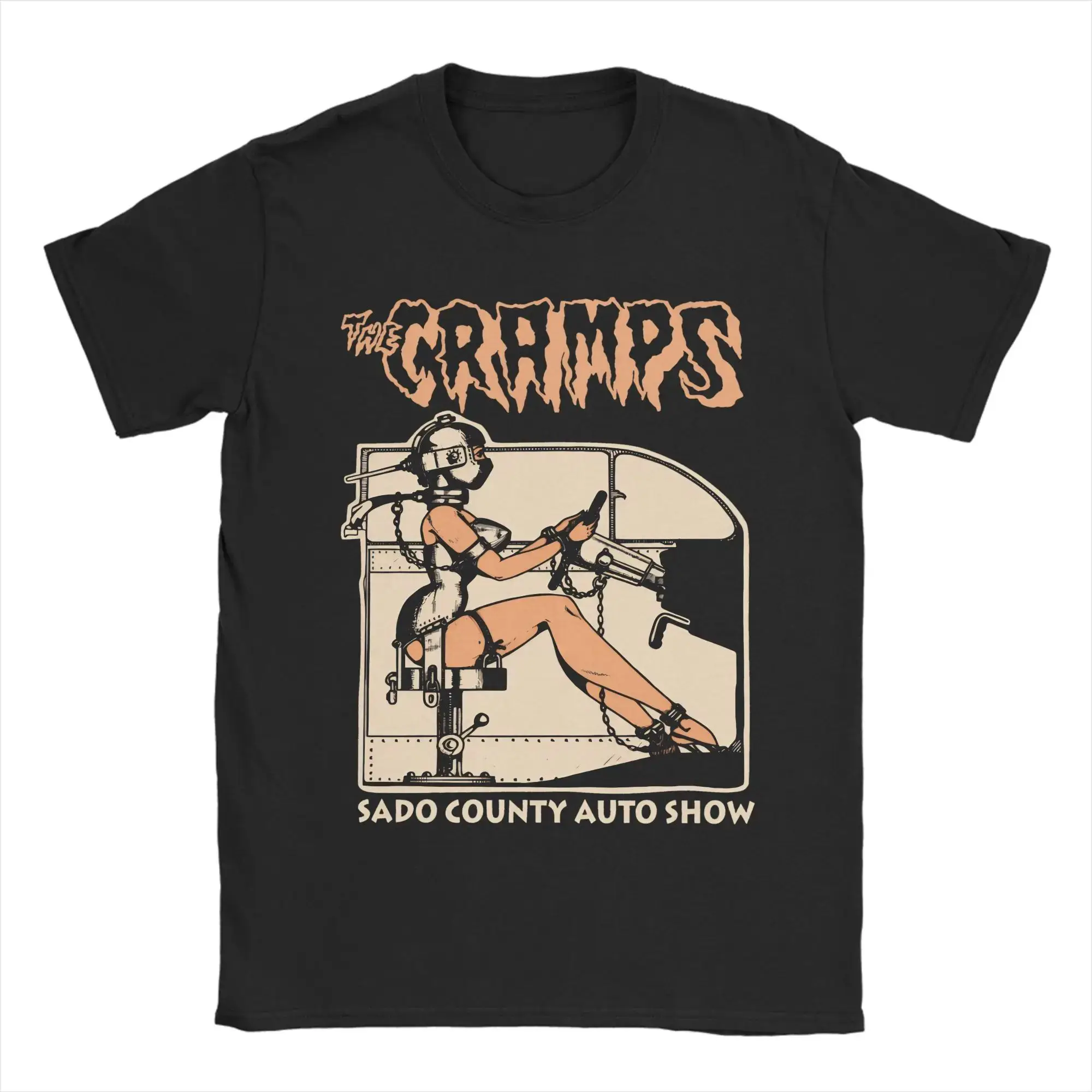 Rock-Punk-Streetwear The Cramps Band Bad Music for Bad People Anthrazitfarbenes T-Shirt Locker und atmungsaktiv Bedrucktes T-Shirt Unisex – Detail 5