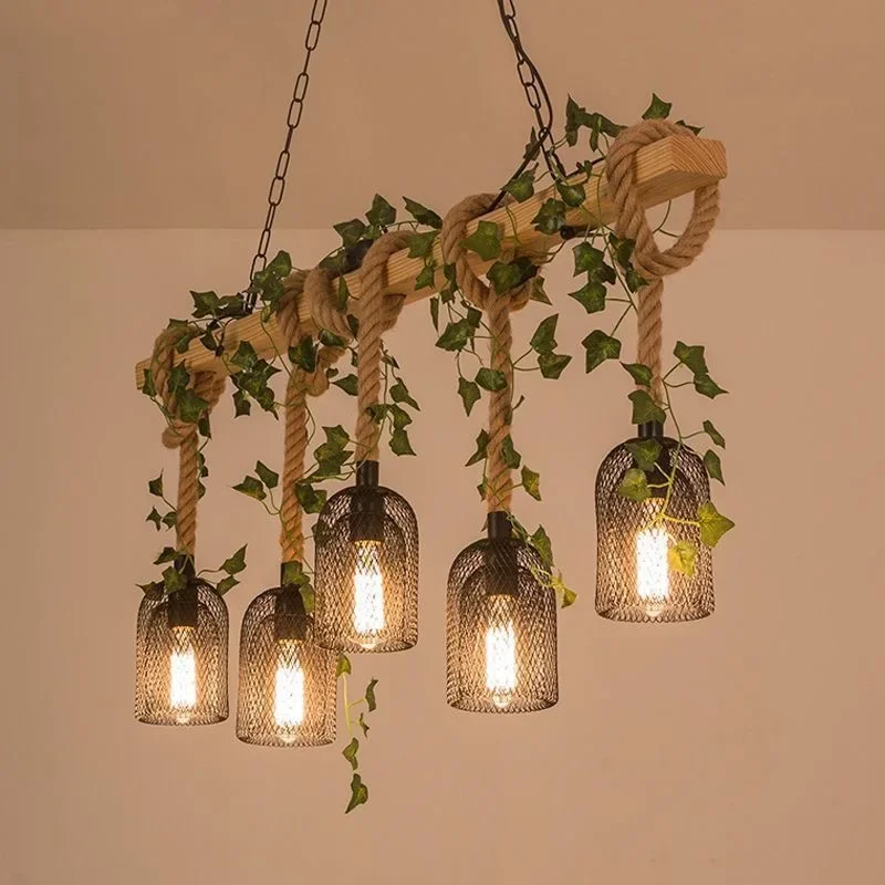 ABEL American Country Pendant Lamp Retro Creativity Plant Music Restaurant Cashier Counter Bar Cafe Milk Tea Shop Chandelier