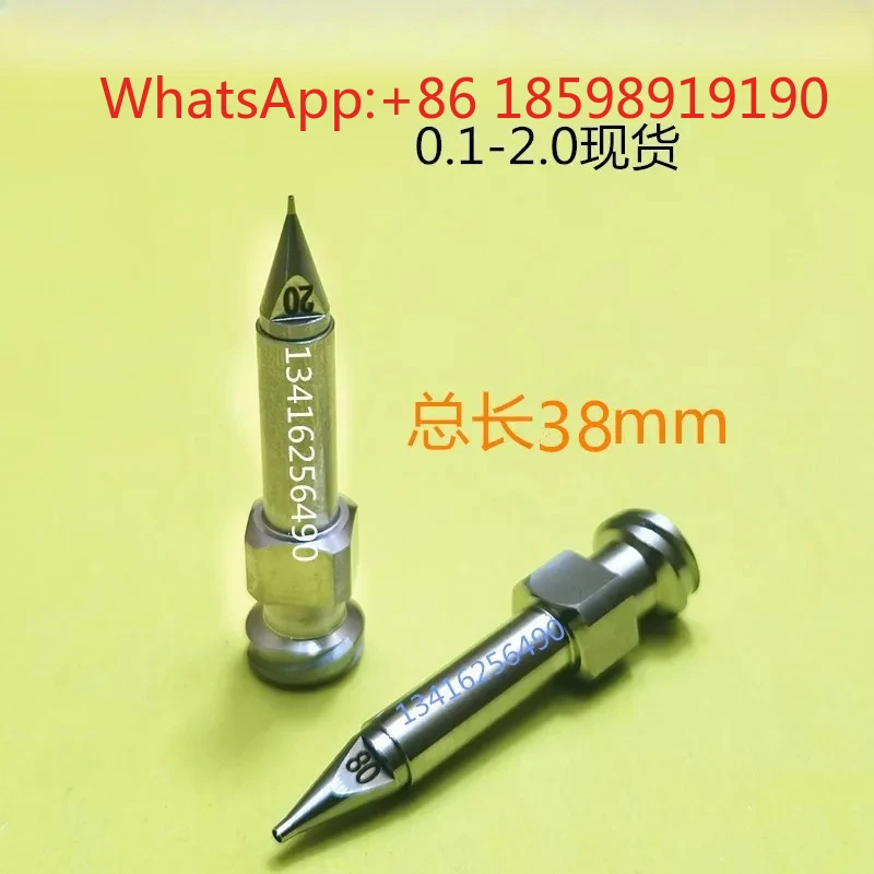 1PCS Split Dispensing Needle Stainless Steel Head Double Thread Nozzle Extended Non-Standard 38mm