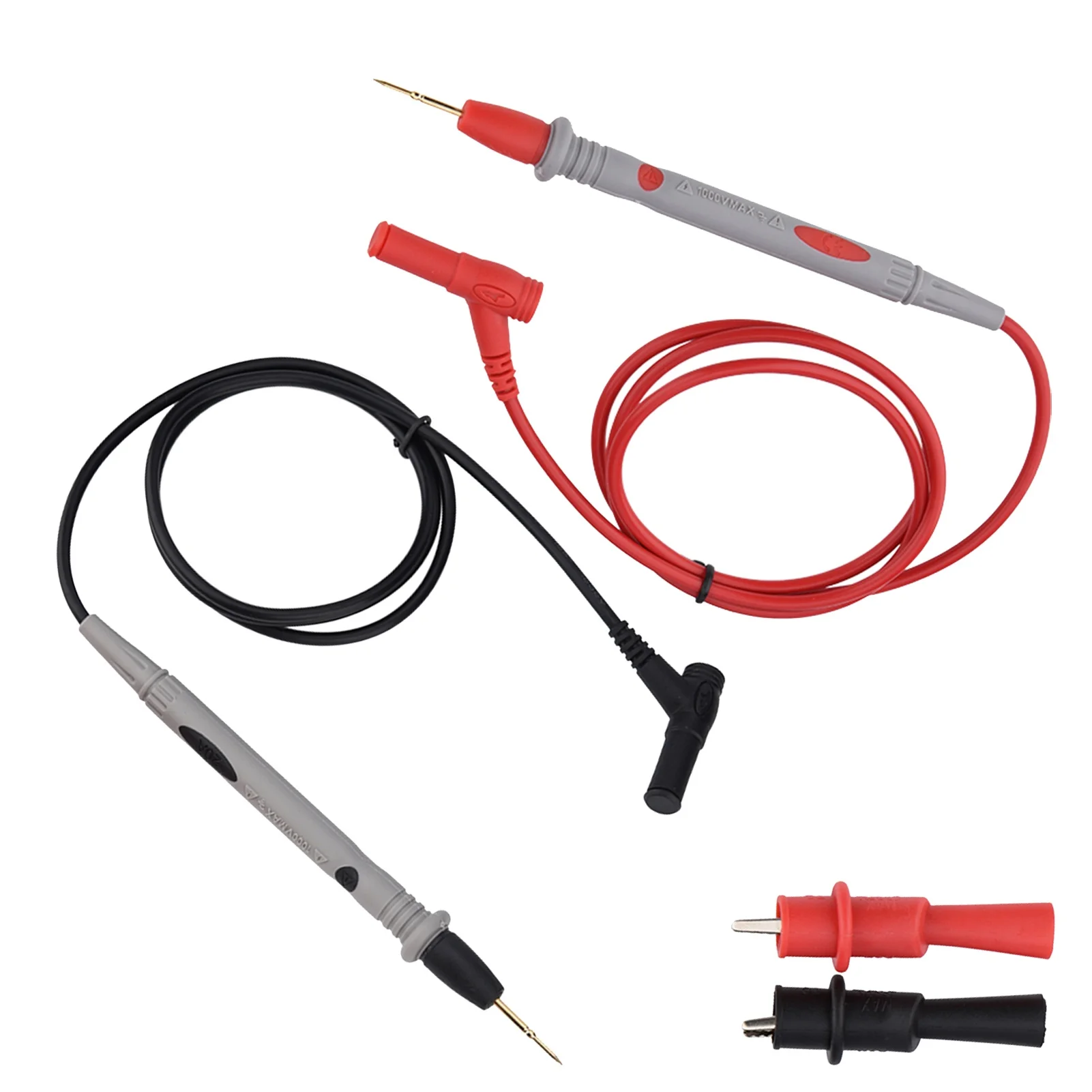 Ultra Sharp Multimeter Probe Precise 1000V 20A Gold Plated Probe Leads with Alligator Pliers