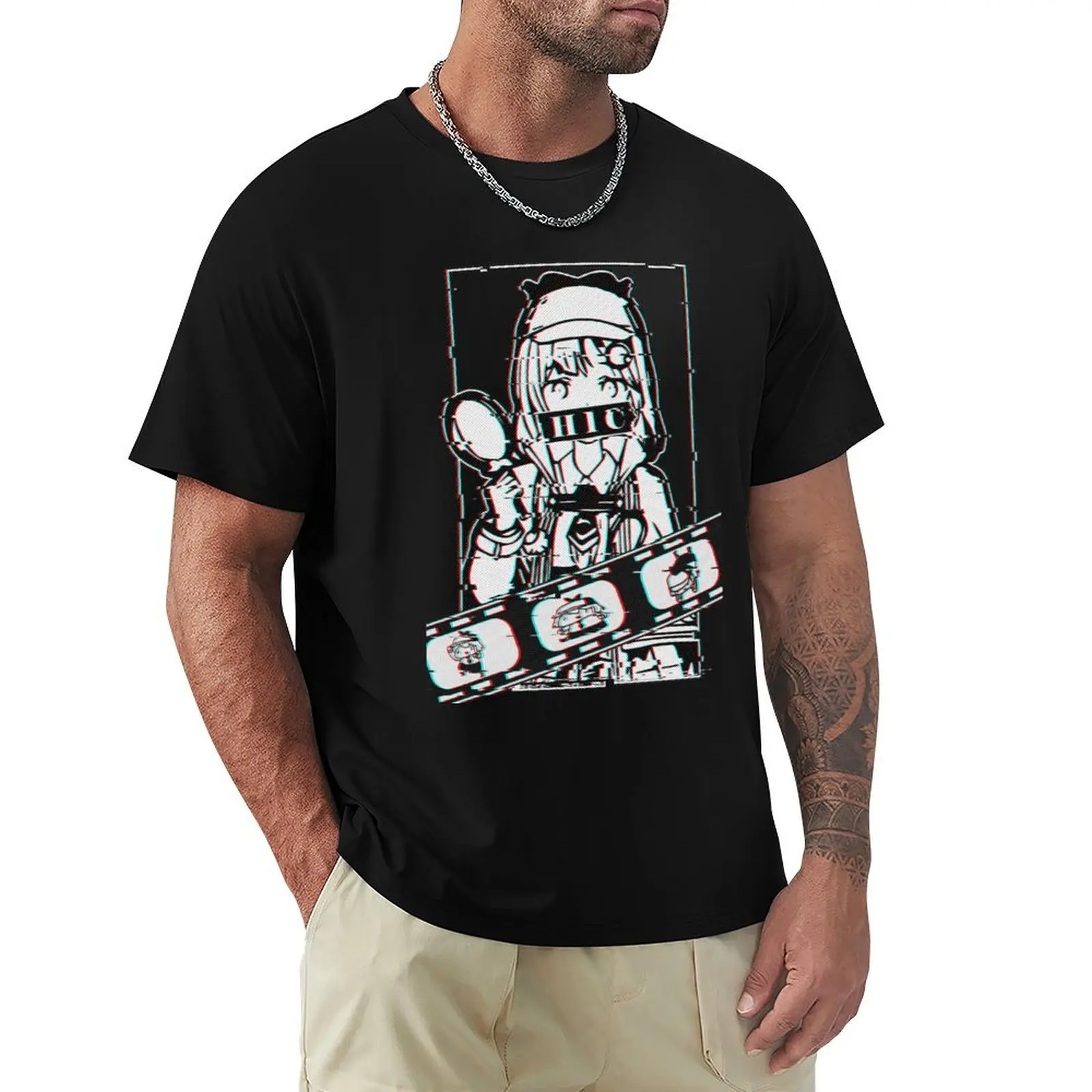 

Amelia Watson Hololive English Glitched T-Shirt animal prinfor boys custom shirt cotton graphic tees men tshirt