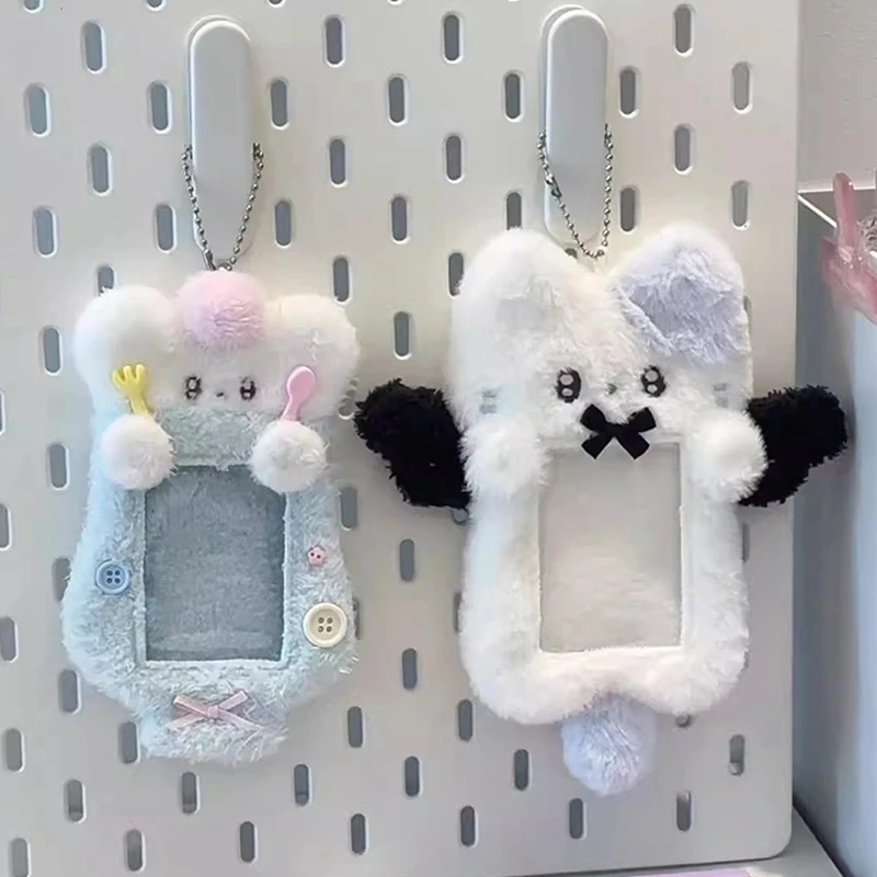 Плюшевый держатель для фотокарт Kpop Kawaii, рукава для фотокарточек, мини-коллекционная книга, мини-фотоальбом, упаковочные принадлежности для фотокарточек 포카홀더