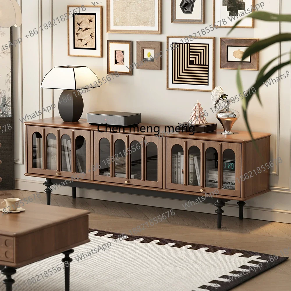 

Designer Solid Wood TV Cabinet Retro Nordic Universal Organizer Hallway Tv Table Storage Living Room Archivadores Furniture