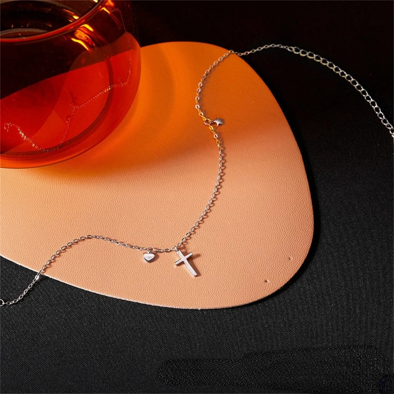 Monkton 925 Sterling Silver Summer Cross Infinite Drop Design Feet Chain  Anklets For Women ankle bracelet Simple Jewelry