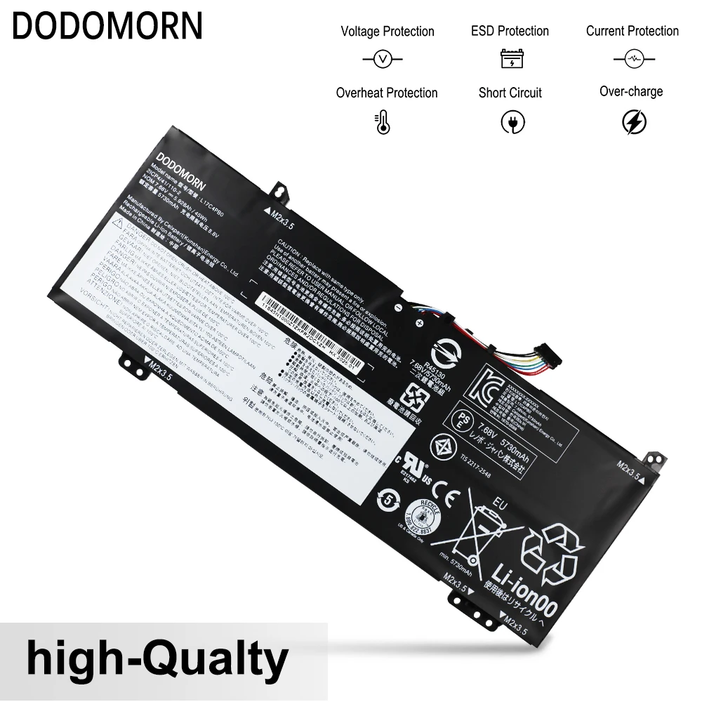 New L17C4PB0 Laptop Battery For Lenovo Xiaoxin Air 14ARR 14IKBR 15ARR 15IKBR Ideapad 530s-14IKB 530s-15IKB 7.68V 45Wh 5.928Ah view 3