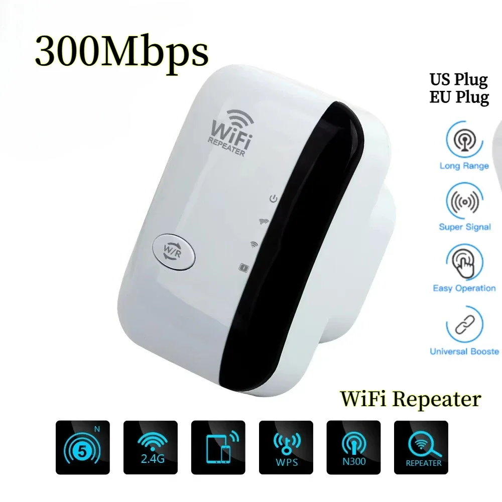 300Mbps Wireless AP Router WiFi Repeater 802.11N/B Signal Amplifier Booster Expander Extend WiFi Signal Range