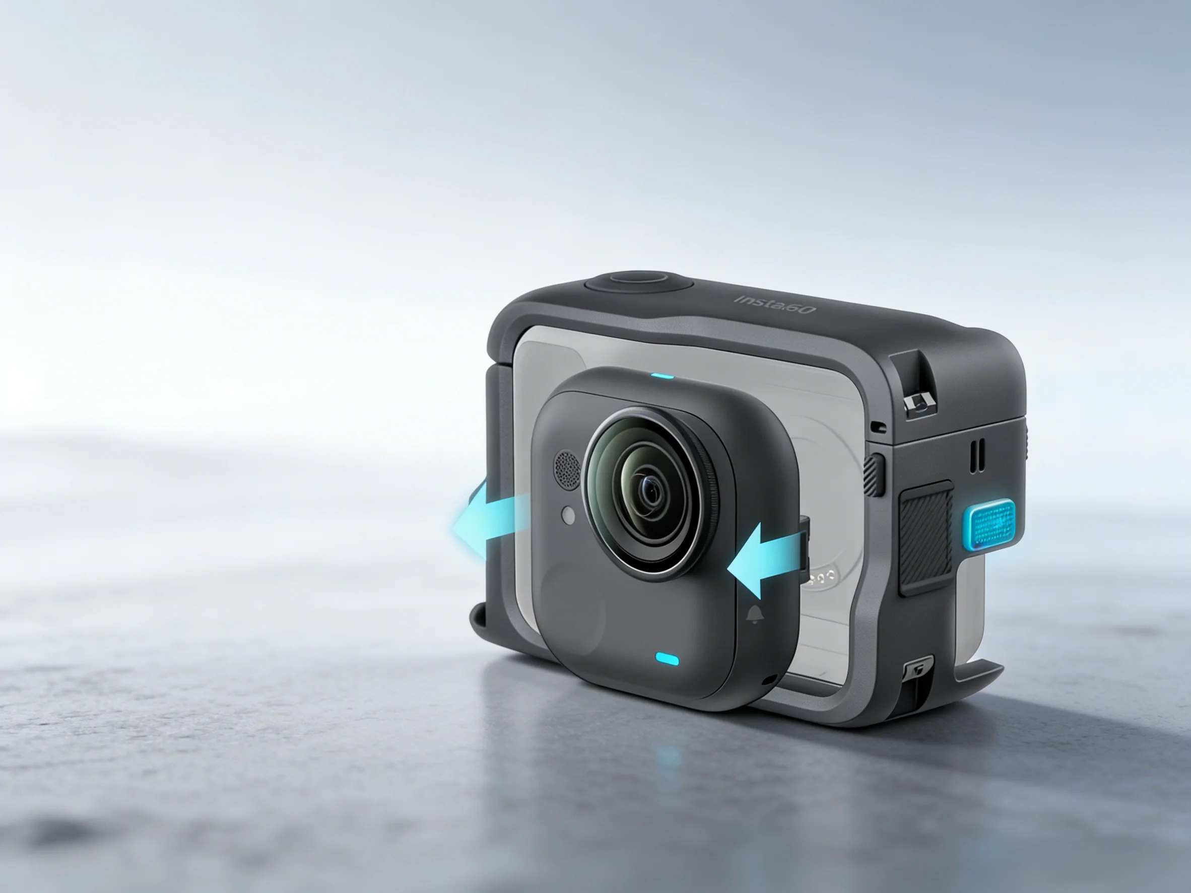 拡張フレーム、insta360-go-ultra用、クイックリリースマウント、垂直＆水平撮影、内蔵コールドシュー