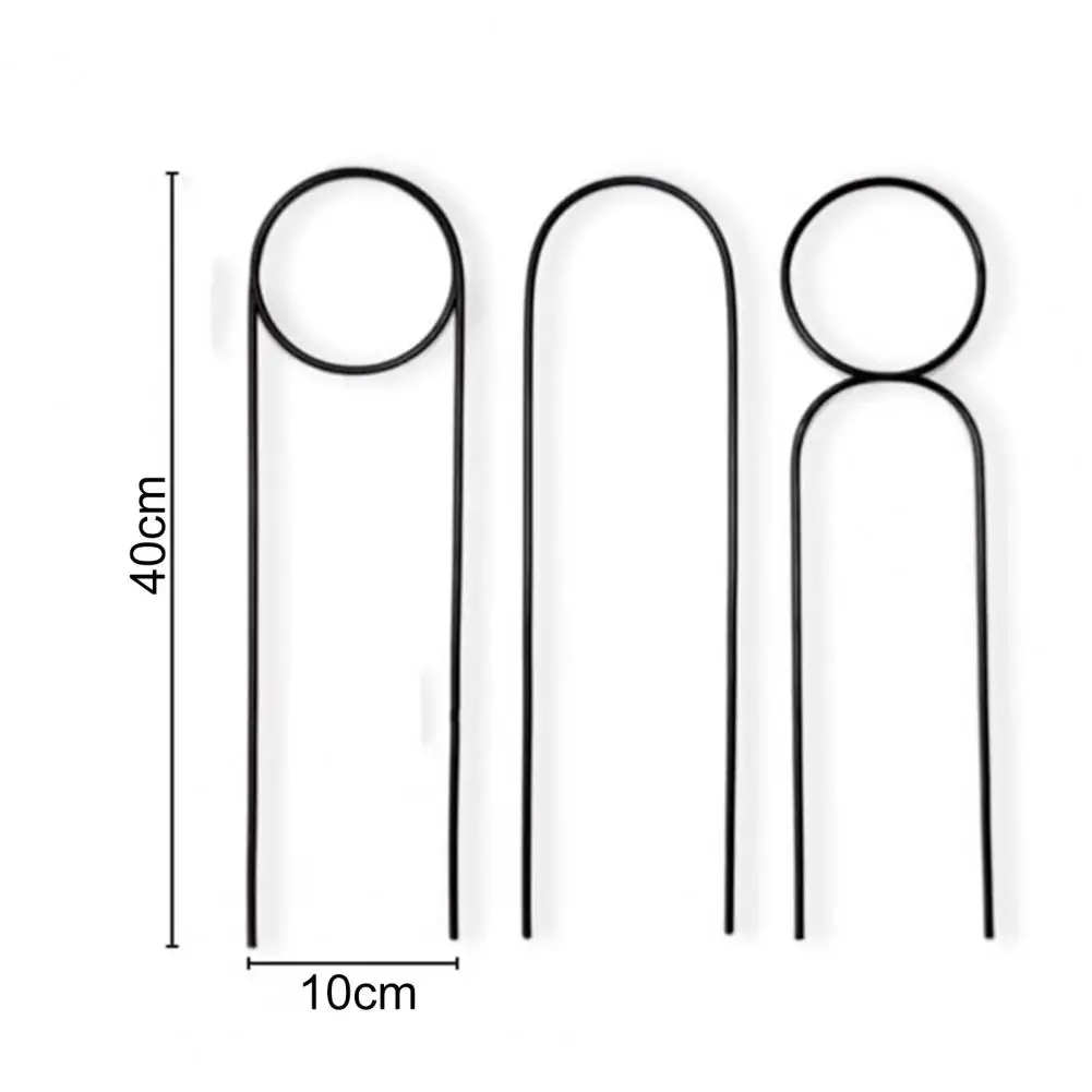 3 sztuk/zestaw praktyczne antykorozyjne roślin wsparcie stojak niezawodny odporność na warunki atmosferyczne metalowy kwiat wspornik pomocniczy dla