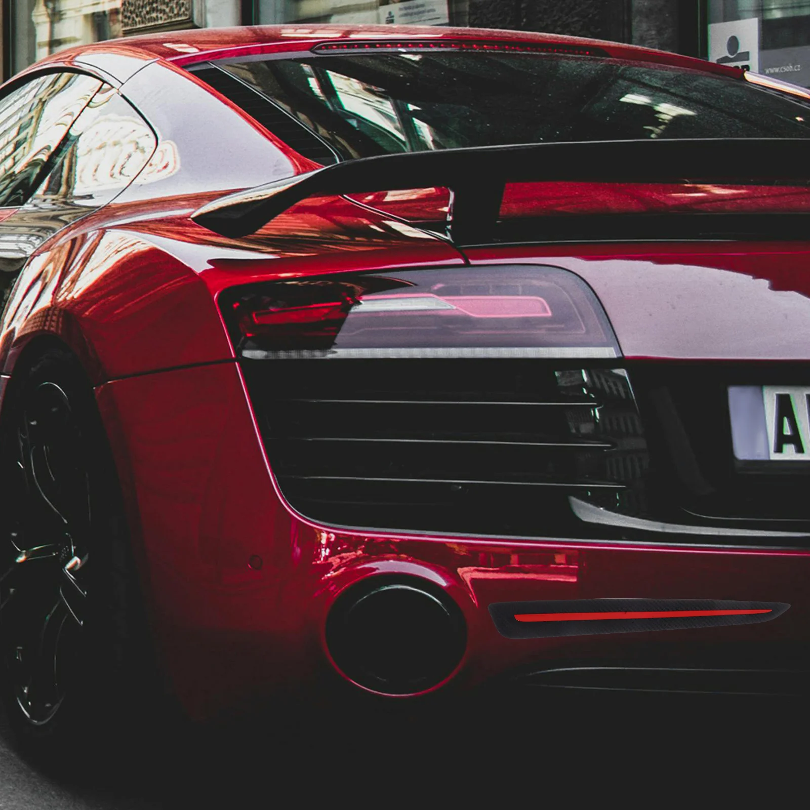 

1 Pair Carbon Fiber Anti-Collision Strips Front Rear Bumper Guard Scratch Resistant Auto Body Protection Strip Car Accessories