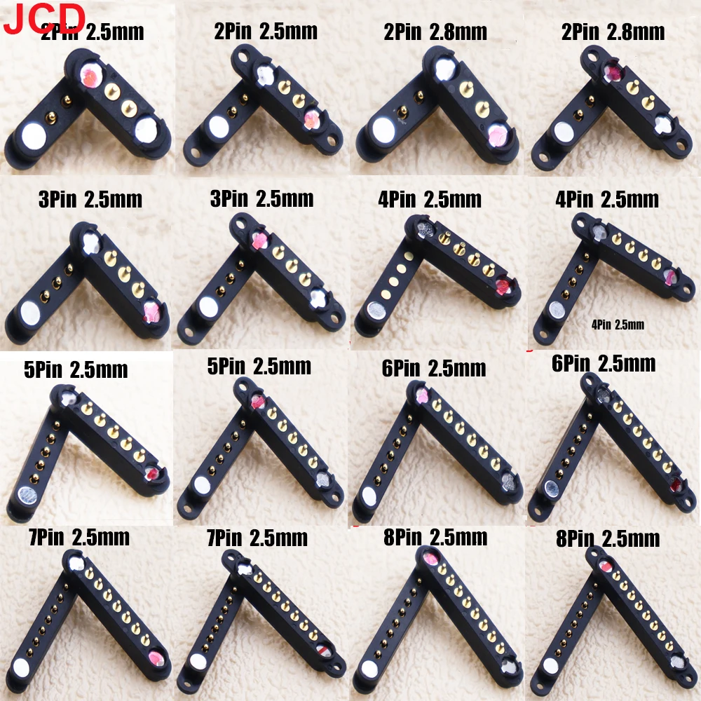 1set DC Magnetic Pogo Pin Connector 2 3 4 5 6 7 8 Pin Pogopin Male Female Spacing 2.5/2.54mm 2.80mm Spring Loaded DC Power Socke