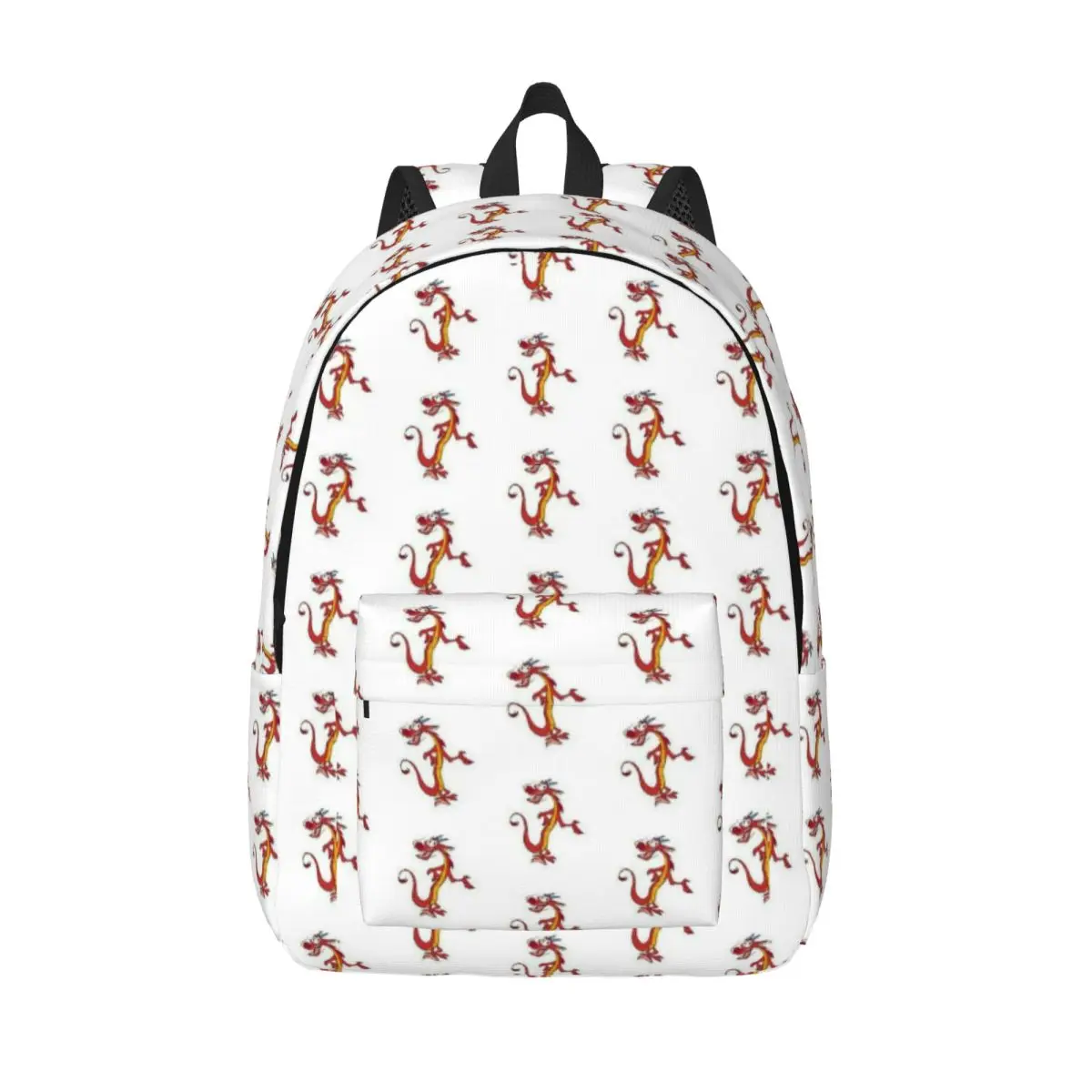 

Custom Mushu Cute Dragon Travel Canvas Backpack Men Women School Laptop Bookbag Mulan College Student Daypack Bags