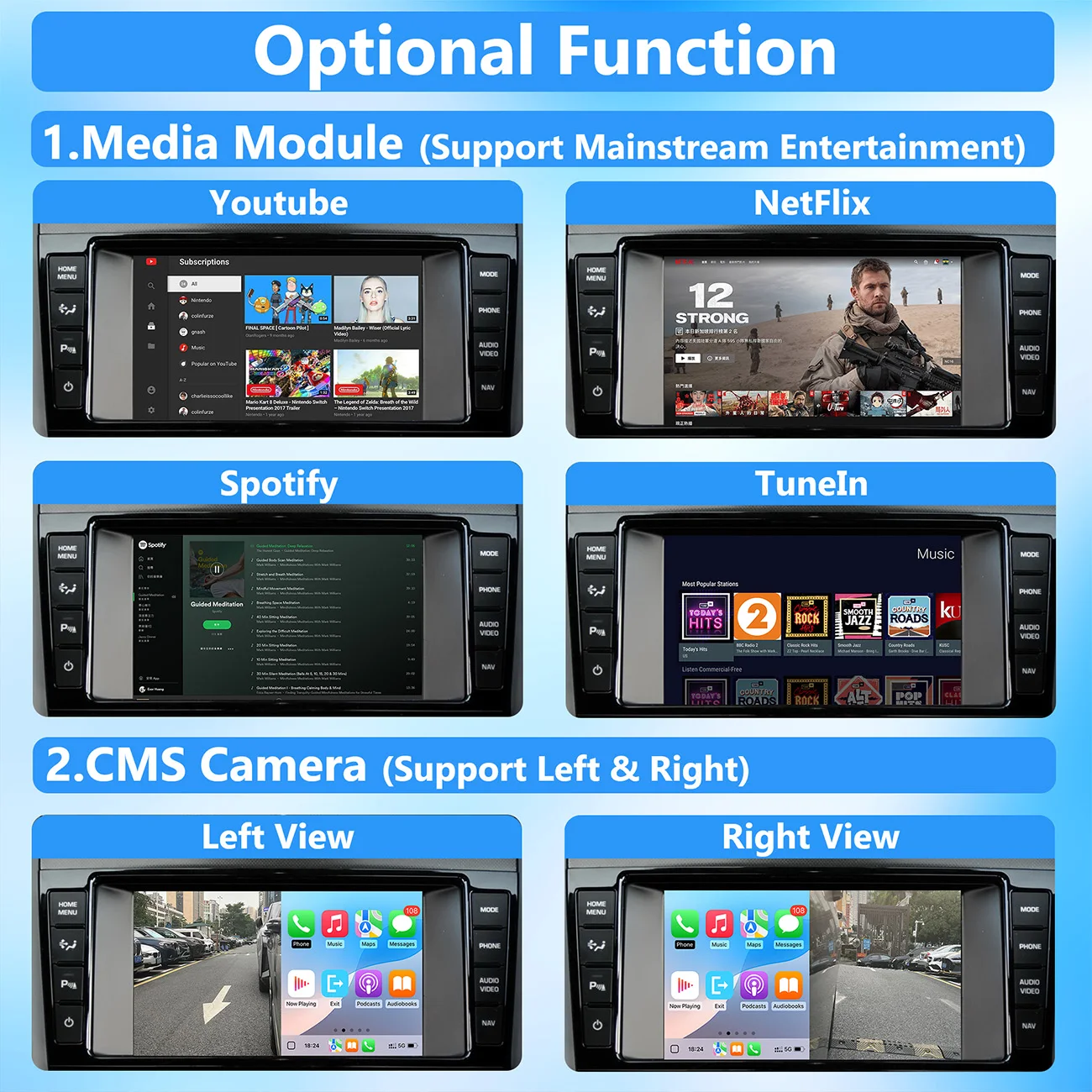 Carplay اللاسلكي لنظام لاند روفر هارمان جاكوار F-Type XJ XJL 2016-2019 أندرويد السيارات مرآة لينك AirPlay الملاحة CMS YT #5