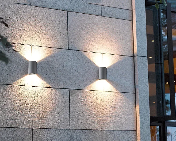 Waterproof Outdoor Wall Lamp 2*6W LED Source Up And Down Lighting Modern Minimalist Indoor Outdoor Porch Garden Light