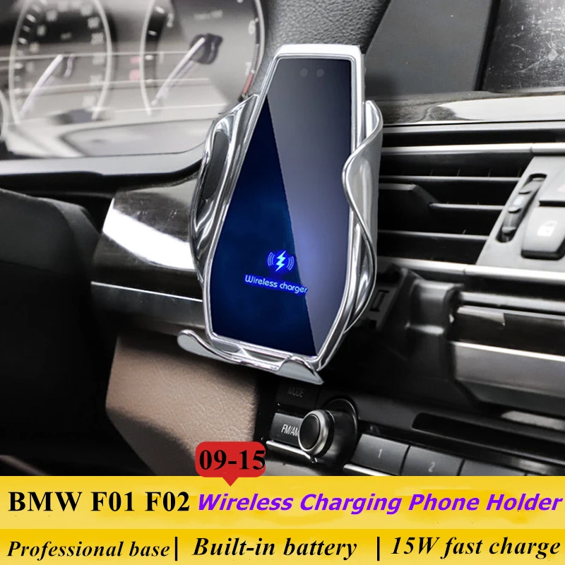 Dedicated for BMW F01 F02 7 Series 2009-2015 Car Phone Holder 15W Qi Wireless Car Charger for iPhone Xiaomi Samsung Huawei