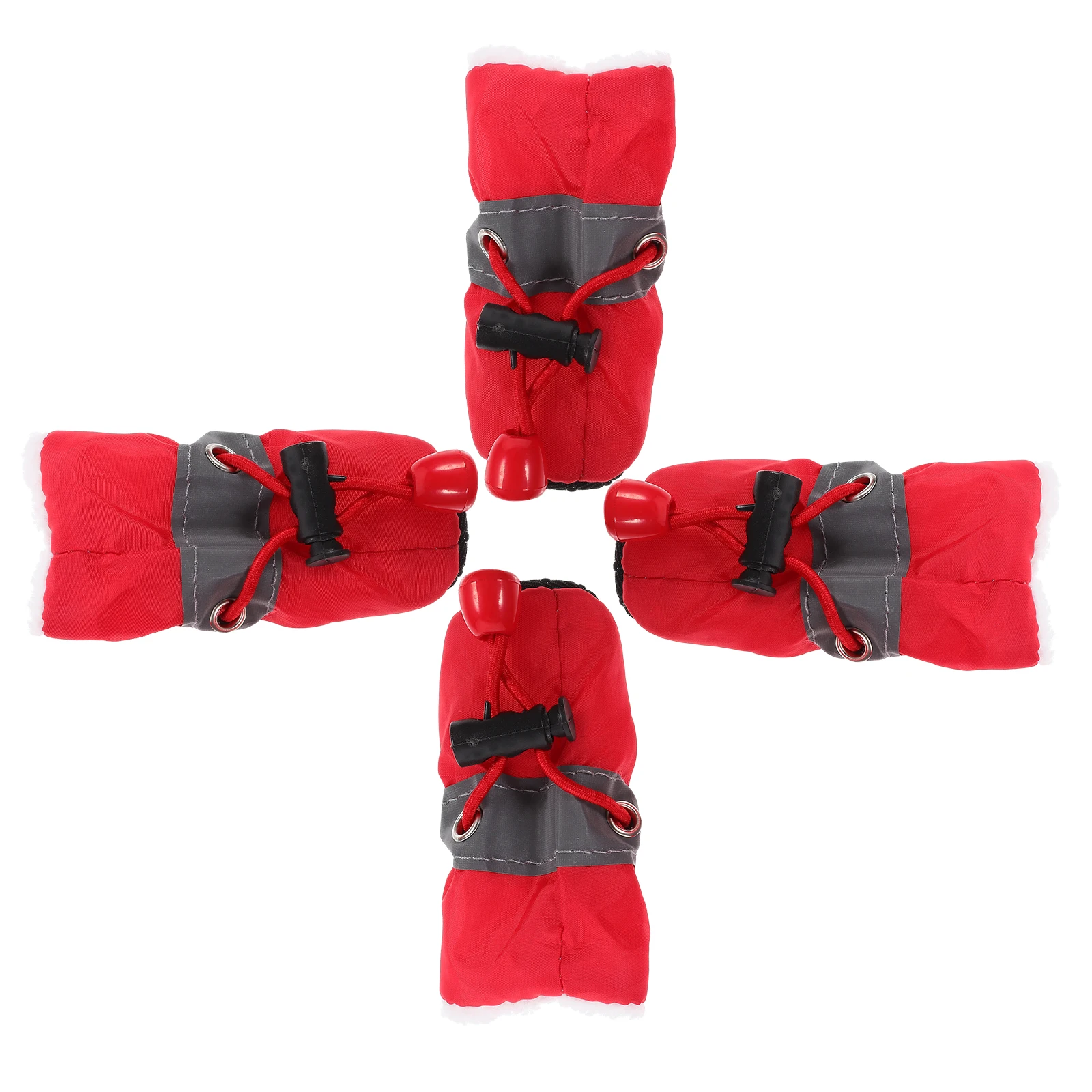 

4Pcs Anti- Dog Rain Booties Puppy Shoes Warm Lining Pet Shoe Covers Convenient