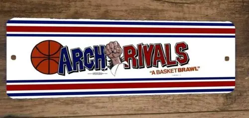 Arch Rivals Arcade Marquee 4x16 Metal Wall Sign Banner Poster