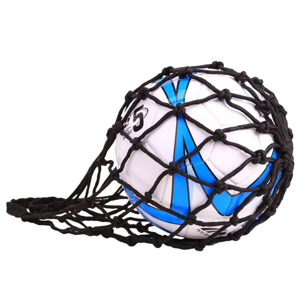 Tas Jaring Bola Olahraga Polipropilena Ringan Yang Kuat Untuk Ruang Stadion Gym Bola Voli Basket Hitam