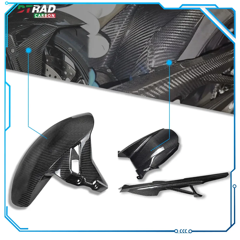 For BMW S1000RR 2019 - 2023 S1000 RR S 1000RR Accessories Carbon Fiber Front Rear Fender Mudguard Guard Fairing Kit Chain cover