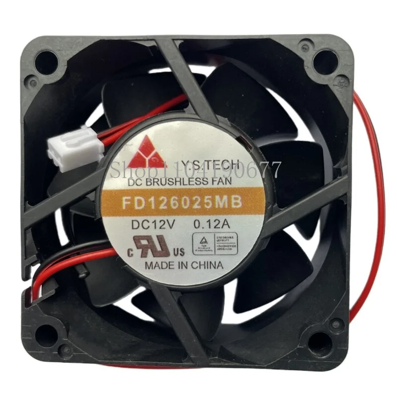 New FD126025MB DC 12V 0.12A 6025 2-Wire Server Cooling Fan for Y.S.tech