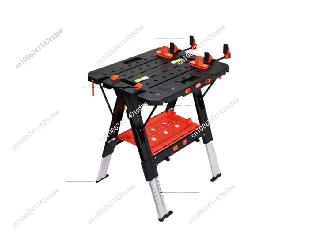 Portable folding table tool storage station, home decoration