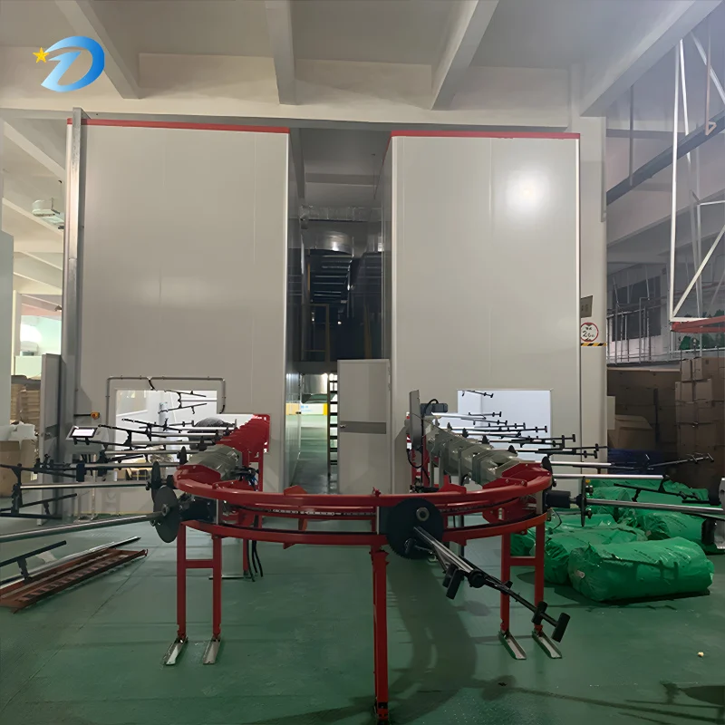 Equipo de pulverización de hardware de línea de producción de recubrimiento en polvo metálico automático eficiente con máquina de horno de curado