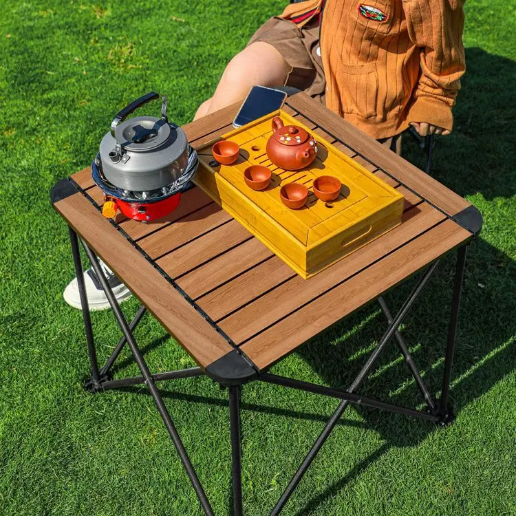 

Folding Table Portable Camping Table Aluminum Alloy Egg RollOutdoor Folding Spreading BBQ Table Aluminum