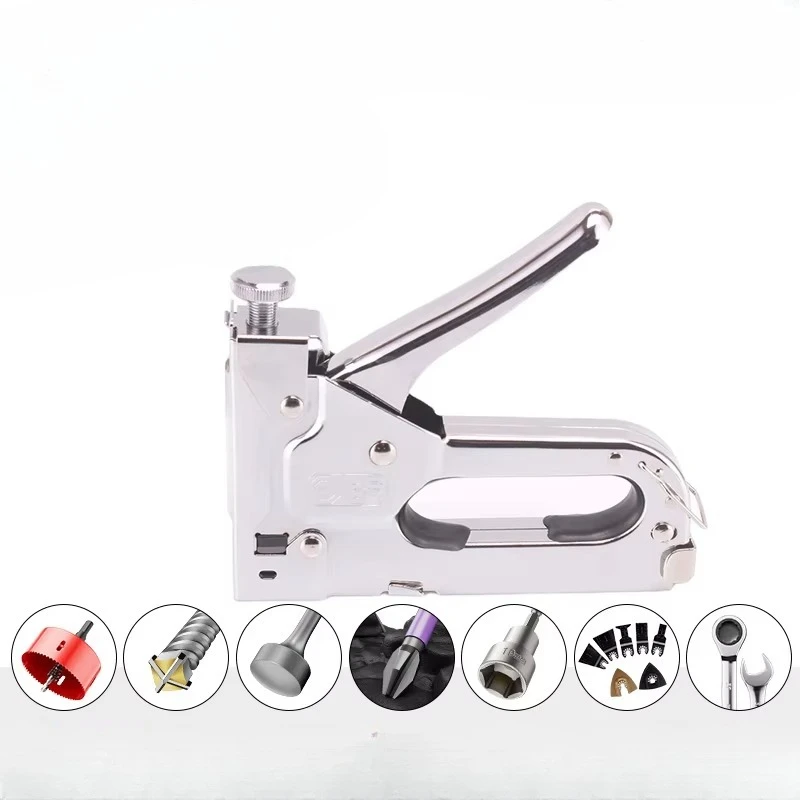 3-In-1 heavy-duty DIY stapler with stapler remover and 2000-piece staples, manual stapler for upholstery material fixation
