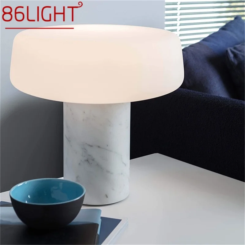 

86LIGHT Nordic Table Light Modern Luxury Vintage Marble Desk Lamp LED for Home Bedroom Bedside Living Room Decor