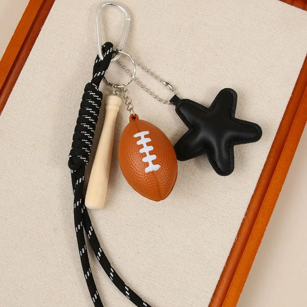 Bag Accessories Elegant Rugby Tassel Keychain Alloy PVC Versatile Bag Charm Rainbow Lemon Beaded Bag Pendant Friends