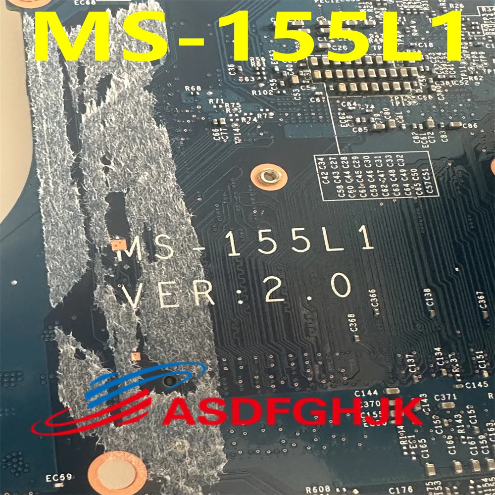 Ms-155l1 motherboard Laptop UNTUK msi moderno 15 a5m ms-155l ver 2.0 r5-5500u100-000000375, teste e enviado