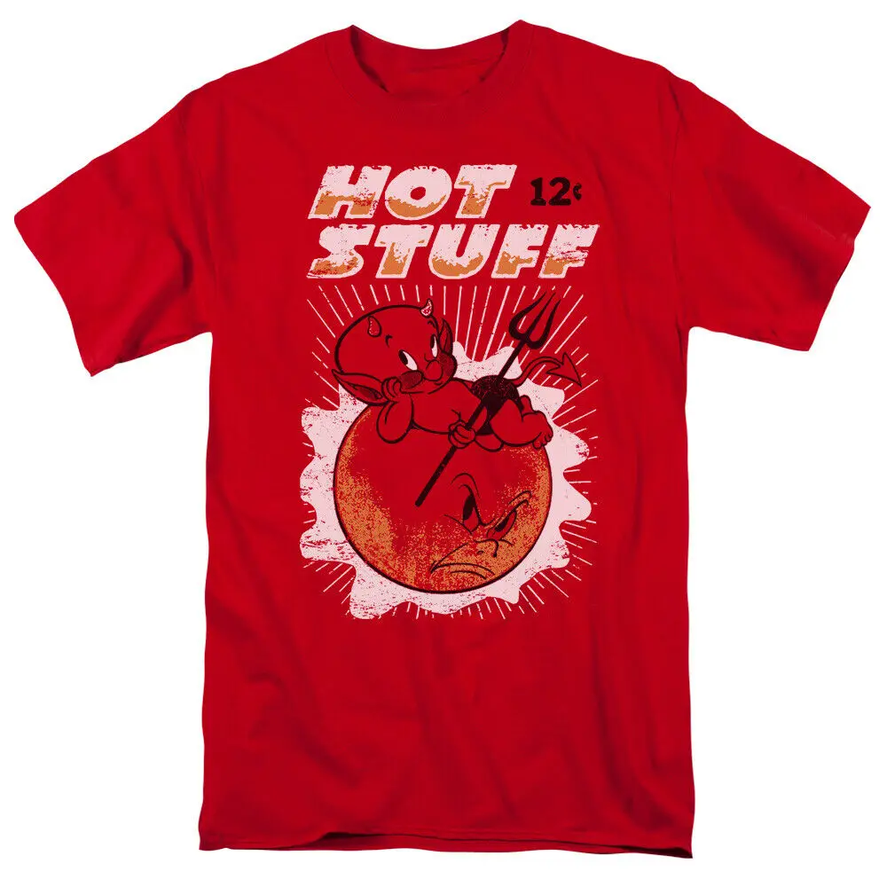 

Hot Stuff On The Sun T Shirt Mens Licensed Cartoon Merchandise Little Devil Red