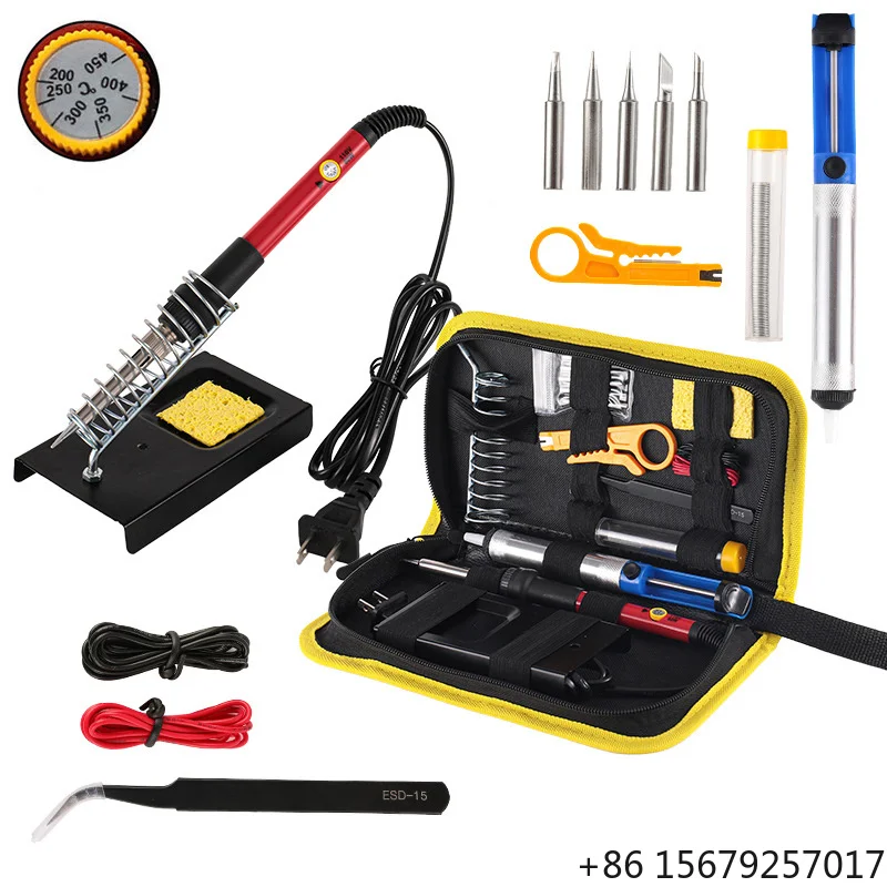 Soldering Iron Station Kit Electric Irons Kits Adjustable Full Set Electronic Tool With Digital Multimeter Welding
