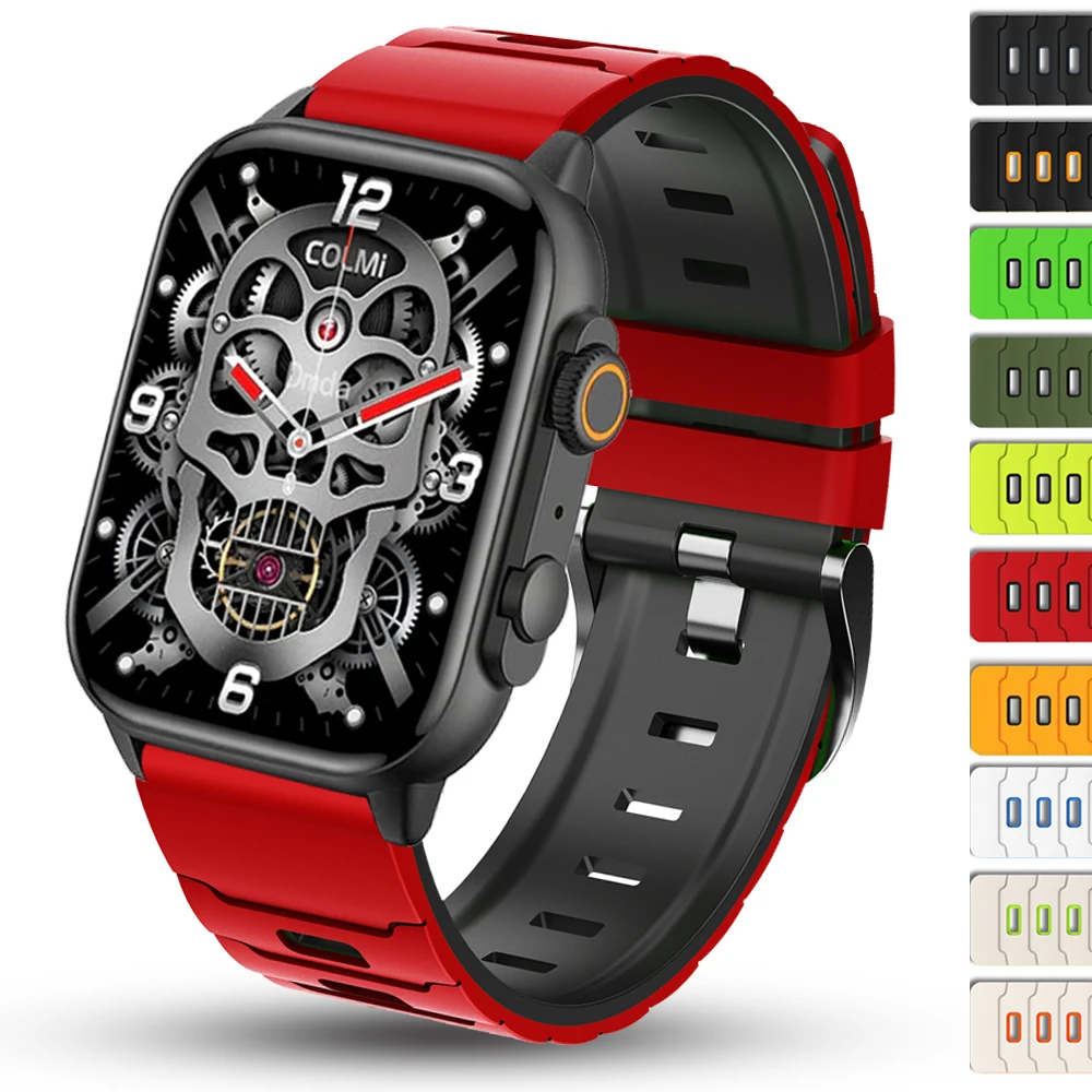 22mm Silicone Strap For COLMI P82 P81 P86 P71 P68 P60 Replace Wrist Bands For COLMi M42 I30 I11 C81 V76 V73 Sports Soft Bracelet
