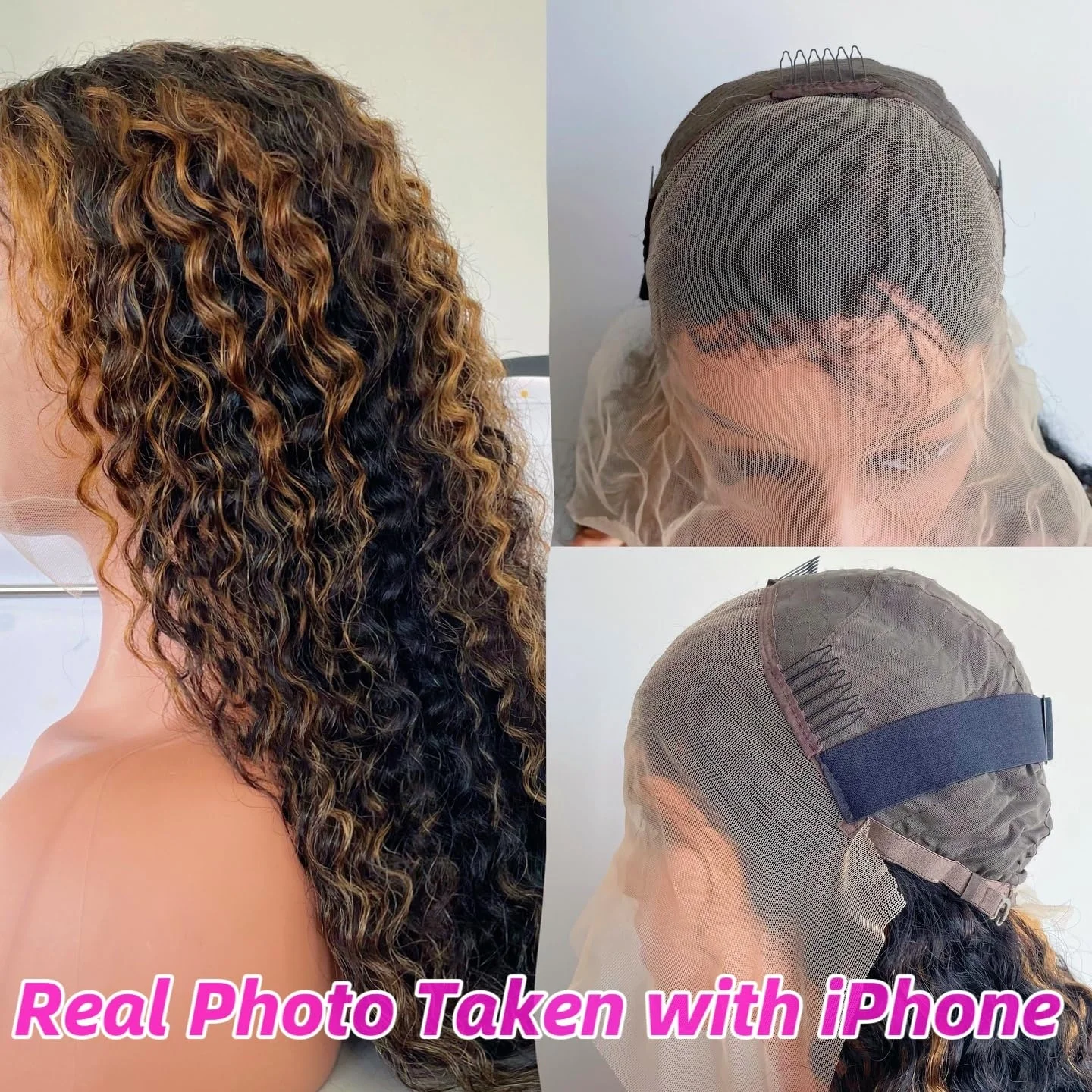 موجة عميقة الدانتيل الجبهة الباروكات شعر الإنسان 5 × 5 غلويليس 220 الكثافة جاهزة لارتداء شعر مستعار أمامي شفاف للنساء قبل قطعها 1B30