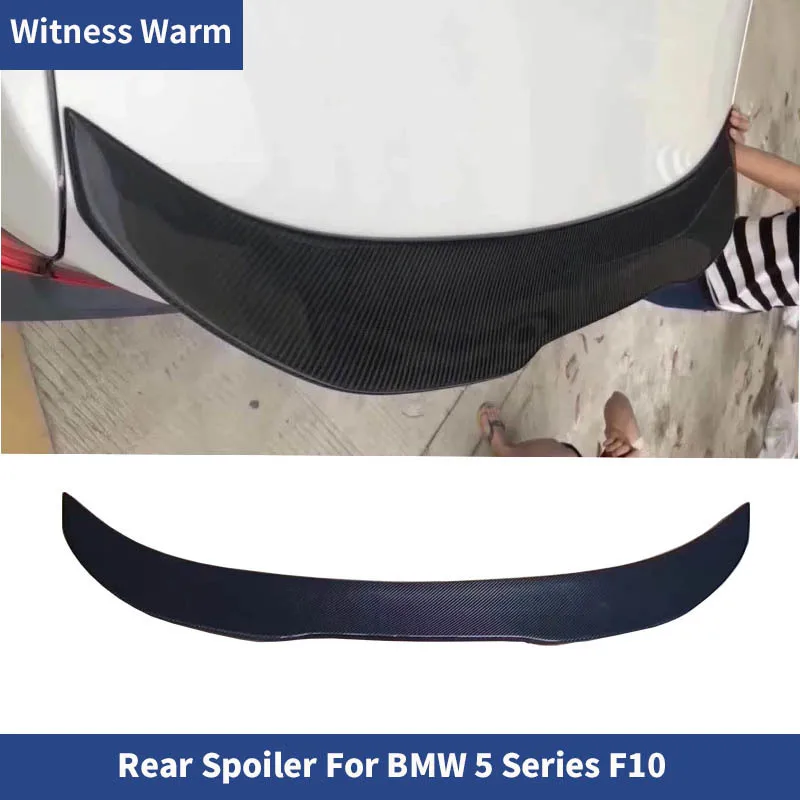 F10 Carbon Fiber Wing for Bmw F10 5 Series 525i 530i 535i Rear Wings Trunk Lip Spoiler Car Styling 2010-2016