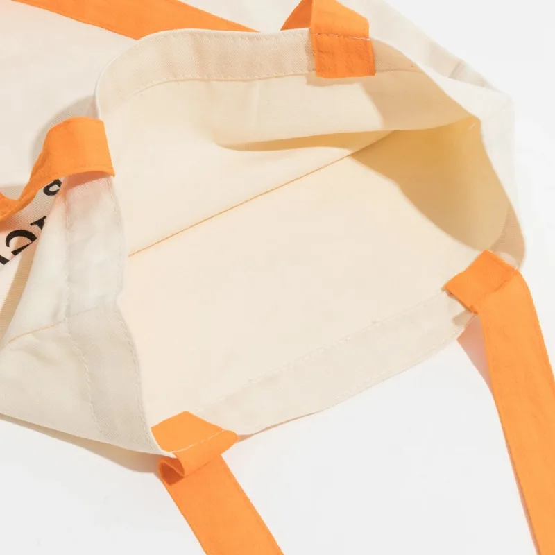 LOERSS Canvas Tote Bag Large Capacit Washable Book Bags Letter Print Shoulder Bag for Women's Shopping Fashion Simple Handbag