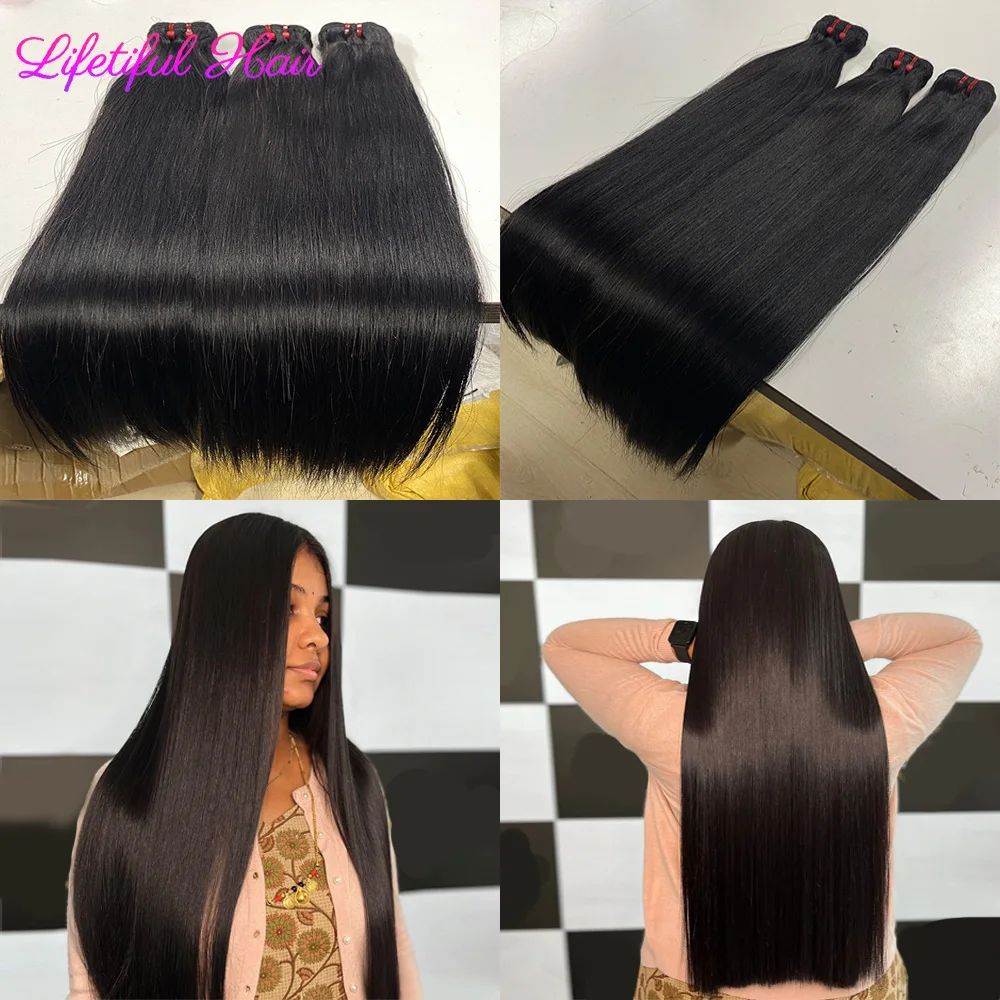 15A Double Drawn Hair Bundles Straight Vietnamese Raw Hair Bundles Human Hair Extensions 20 22 24 Inch Tissage Humain Hair