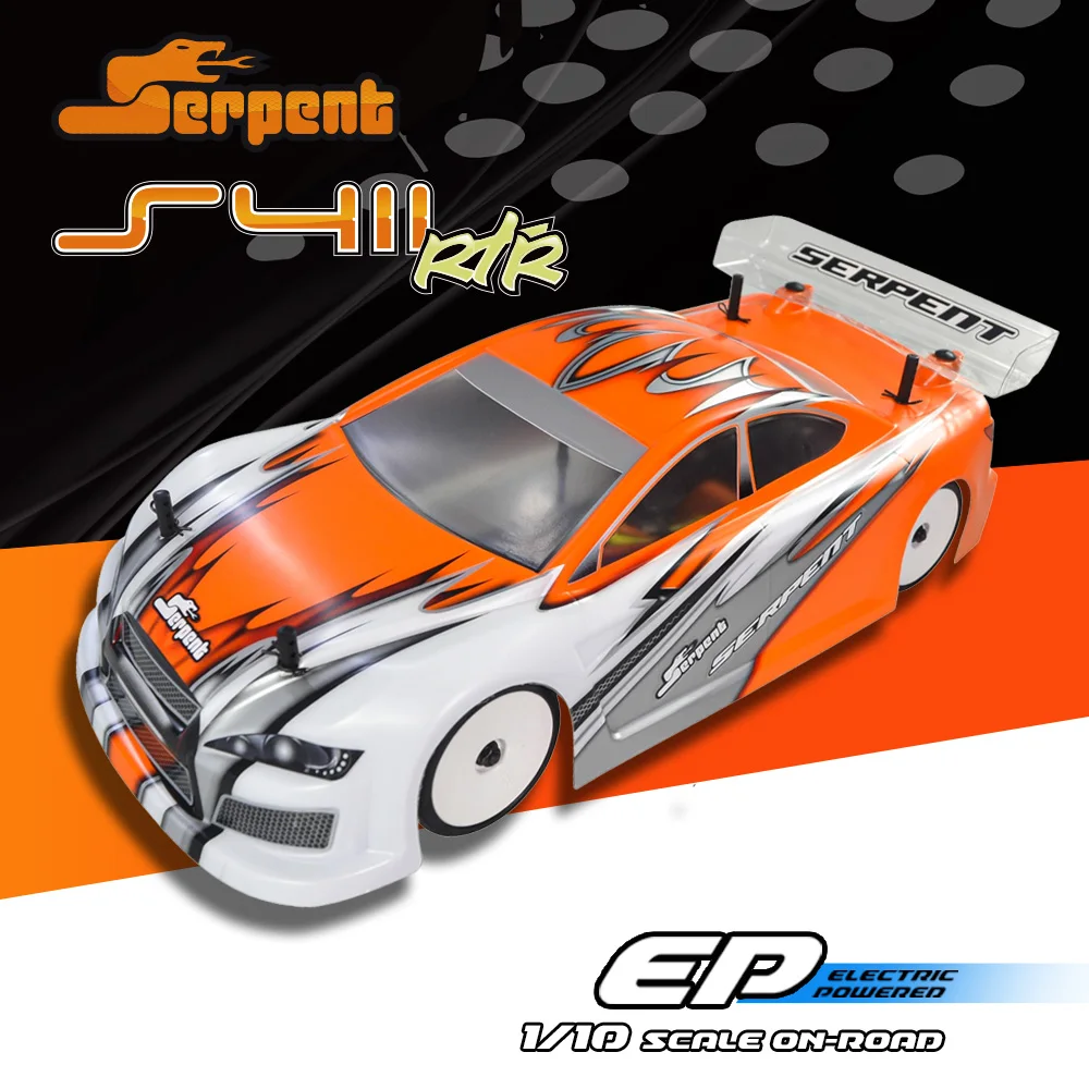 1/10 Serpent S411 RC Car RTR On-Road 2.4GHz Electric RC Car 4WD with Brushless Motor Set Remote Control Car (without Battery)