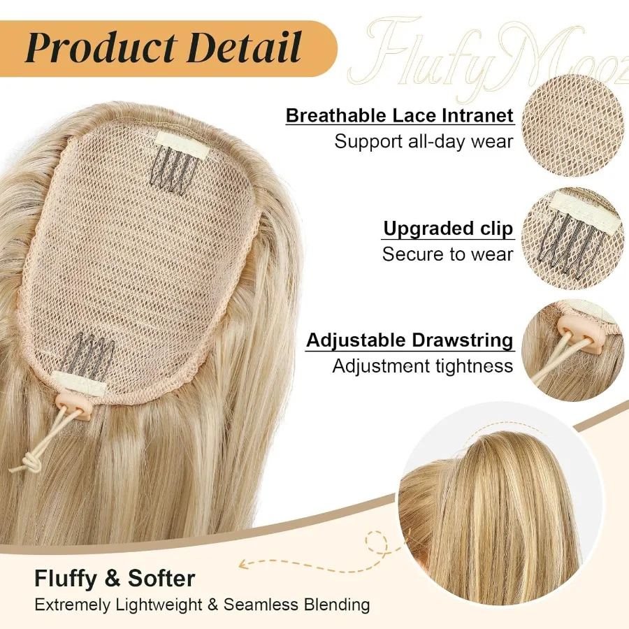 وصلة شعر على شكل ذيل حصان برباط بطول 20 بوصة للنساء ذات مظهر طبيعي وملمس ناعم مثالية للارتداء اليومي والمناسبات الخاصة #3