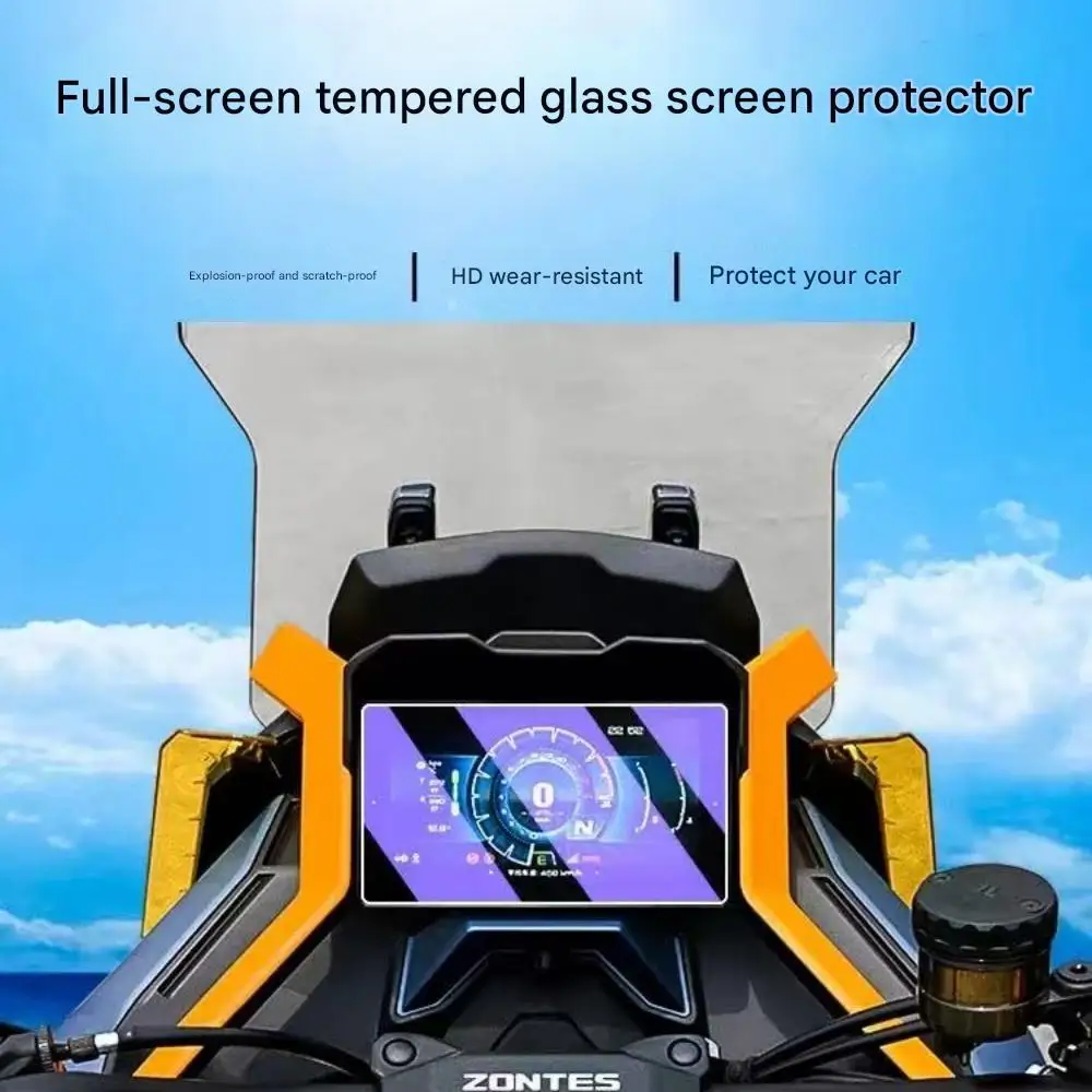 ZONTES 703F 703RR Instrument Panel Tempered Glass Film, Explosion-proof, High-definition, Scratch-resistant