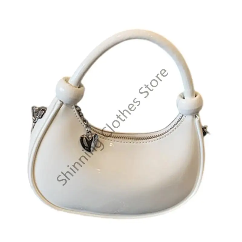 

M68A Modern Women Shoulder Bag Spacious Crossbody Purse With Knotted Design And Detachable Chain Strap PU Satchel Purses