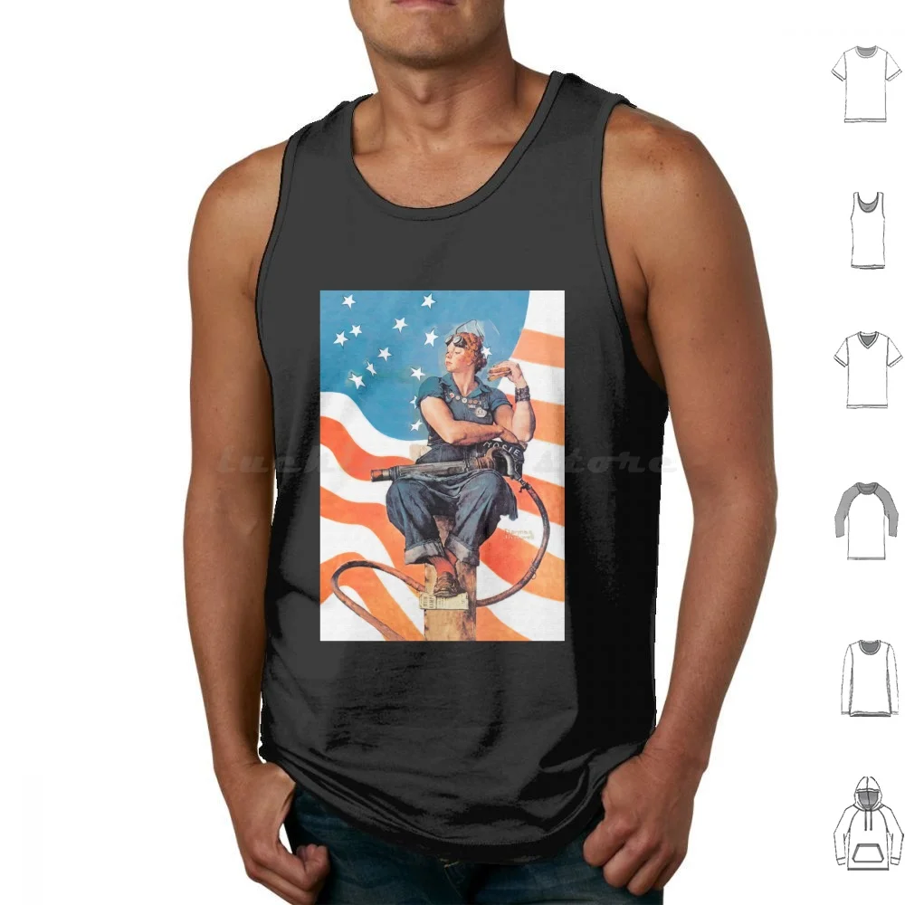 Rosie The Riveter By Norman Rockwell Tank Tops Print Cotton 0empowered Women Empowered Women Feminism Feminist Equality