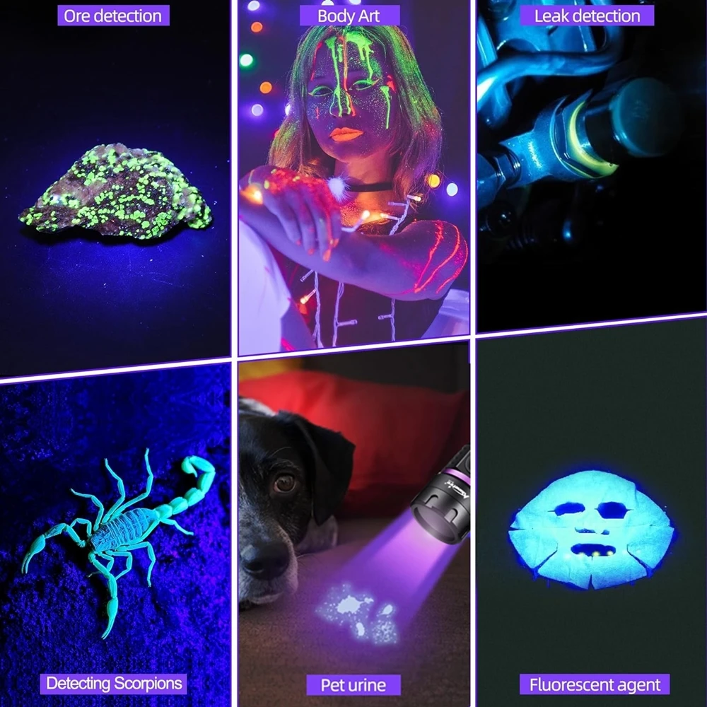 زوومابلي 365/395nm الأشعة فوق البنفسجية مصباح يدوي LED صغير الأشعة فوق البنفسجية الشعلة الضوء البنفسجي بقع الحيوانات الأليفة العقرب مكافحة التزييف تحديد