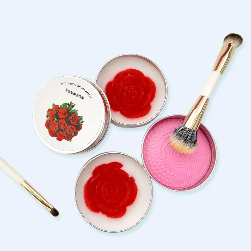 Cleaning Tool Kit For Makeup Brush,Beauty Sponge And Powder Puff,Portable Cosmetic Cleaner Essential Oil Soap,Travel Quick-Dry